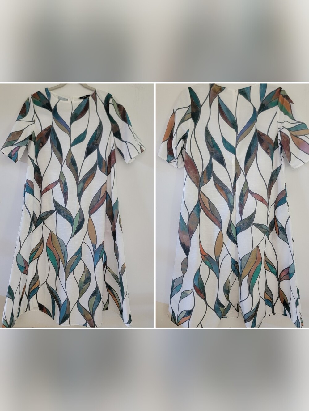 Shall We Printed Stained Glass Midi Dress Size Women's Small